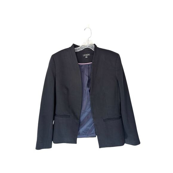 J.Crew Black Office Career Business Corporate New Going Out Blazer Size 6 - Picture 1 of 11